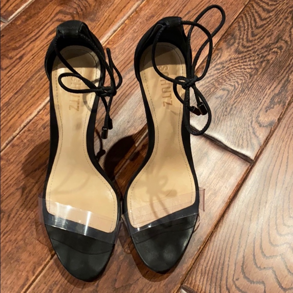 Schutz Joseanna vinyl ankle lace sandal